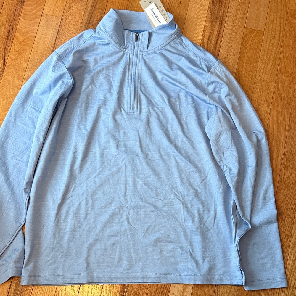 Tommy Bahama Light Blue Zip-Up Sweater